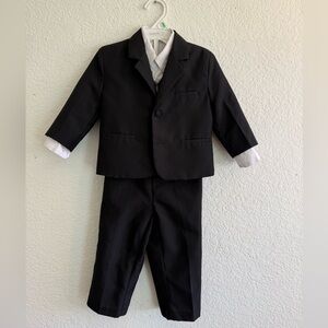 Toddler Tuxedo Black Formal Suit Size 2T